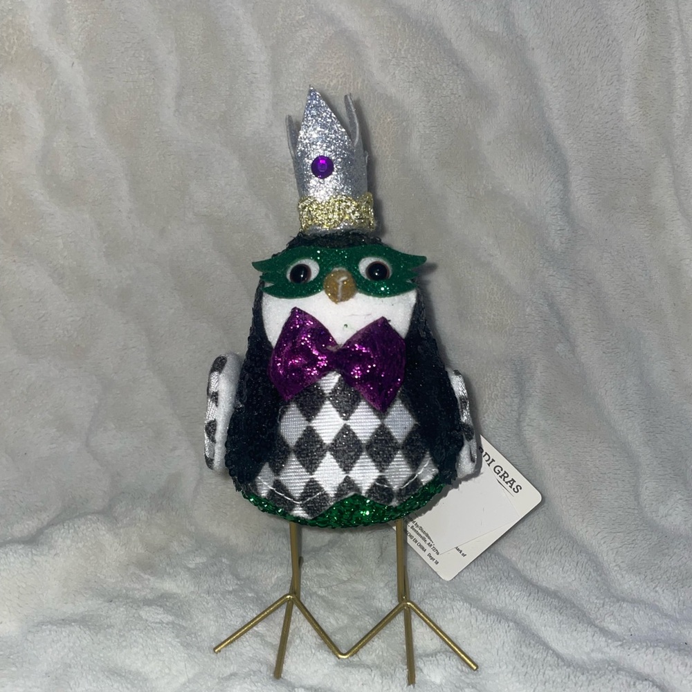 Mardi Gras Fabric bird (Walmart NWT); Black Version